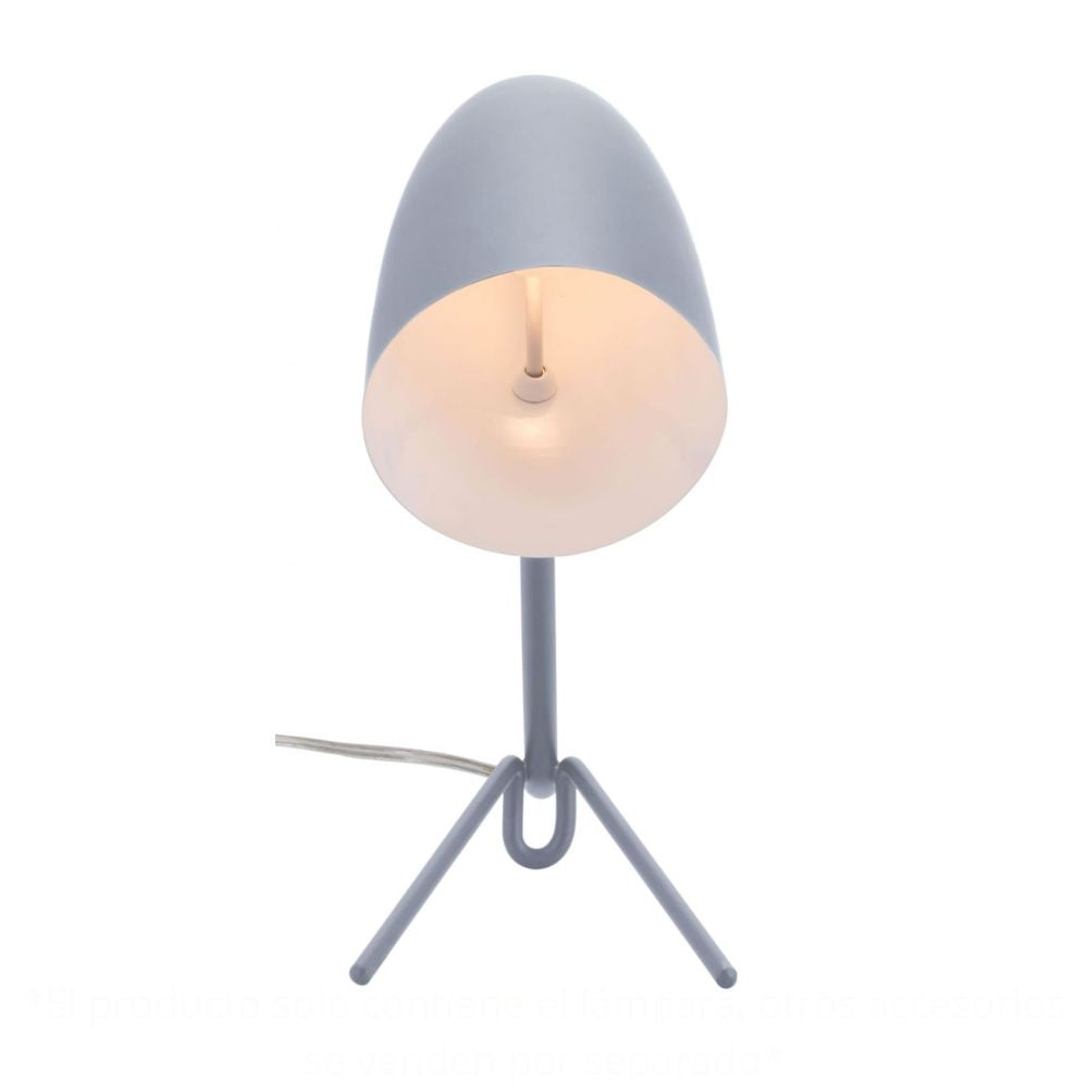 LAMP ZUO JAMISON | Table Lamp for Studio | Grey | Powder Coated Steel | Inside | Room Waiting Room Bedroom Decorative Home Interior Decoration Lamp Ilumination Modern Light Kitchen