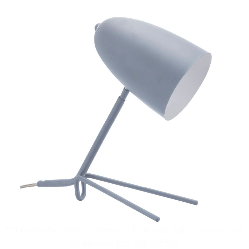 LAMP ZUO JAMISON | Table Lamp for Studio | Grey | Powder Coated Steel | Inside | Room Waiting Room Bedroom Decorative Home Interior Decoration Lamp Ilumination Modern Light Kitchen