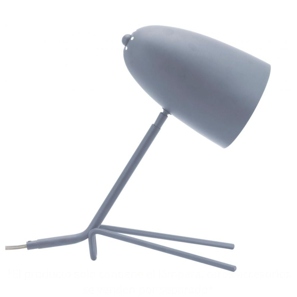 LAMP ZUO JAMISON | Table Lamp for Studio | Grey | Powder Coated Steel | Inside | Room Waiting Room Bedroom Decorative Home Interior Decoration Lamp Ilumination Modern Light Kitchen