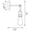LAMP ZUO MISERITE WALL | Wall Lamp for Restaurant Home | Steampunk Industrial Design | Painted Steel | Inside Bedroom Waiting Room Decorative Room Home Interior Decorative Lamp Lighting Floor Lamp Modern Lamp Light Kitchen Living Room Bedroom
