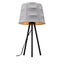 LAMP ZUO MOZZI | Room Table Lamp | Grey | Powder Coated Steel | Poly Linen Rayon | Inside | Room Waiting Room Bedroom Decorative Home Interior Decoration Lamp Ilumination Modern Light Kitchen