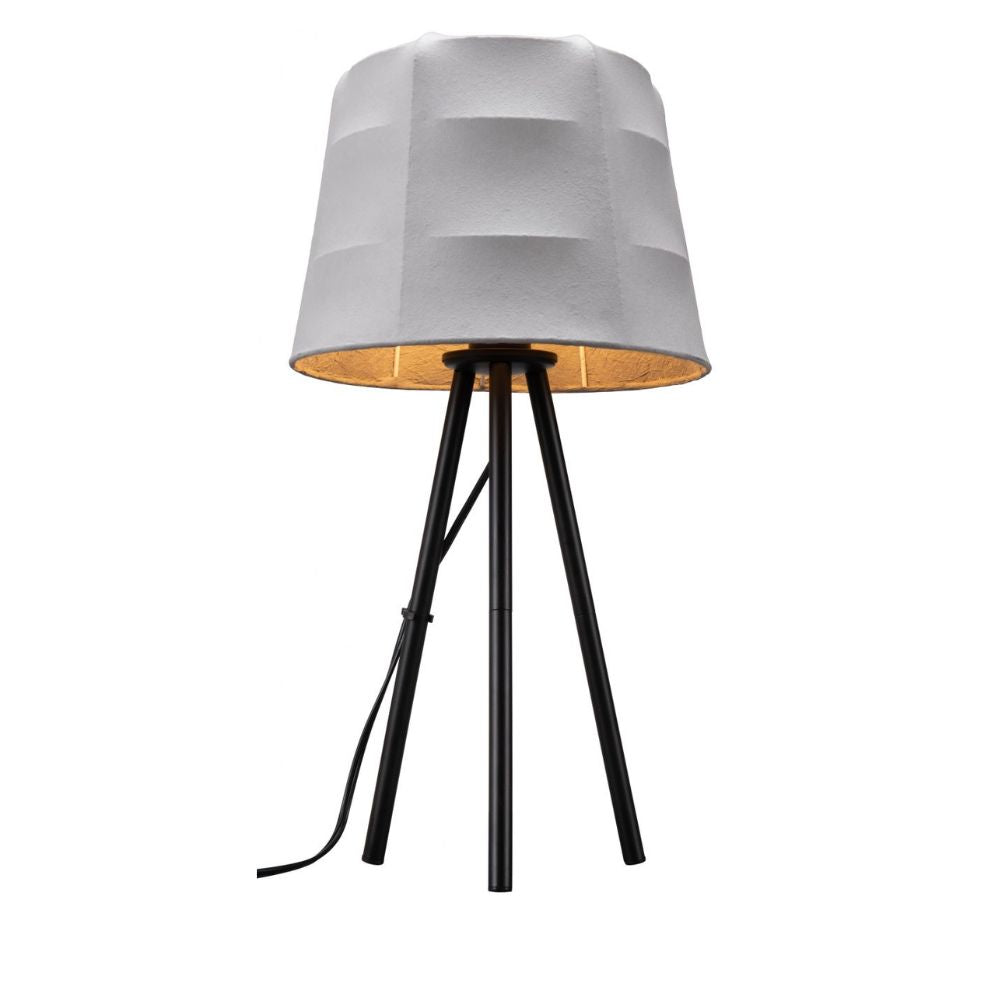 LAMP ZUO MOZZI | Room Table Lamp | Grey | Powder Coated Steel | Poly Linen Rayon | Inside | Room Waiting Room Bedroom Decorative Home Interior Decoration Lamp Ilumination Modern Light Kitchen