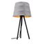 LAMP ZUO MOZZI | Room Table Lamp | Grey | Powder Coated Steel | Poly Linen Rayon | Inside | Room Waiting Room Bedroom Decorative Home Interior Decoration Lamp Ilumination Modern Light Kitchen