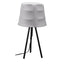 LAMP ZUO MOZZI | Room Table Lamp | Grey | Powder Coated Steel | Poly Linen Rayon | Inside | Room Waiting Room Bedroom Decorative Home Interior Decoration Lamp Ilumination Modern Light Kitchen