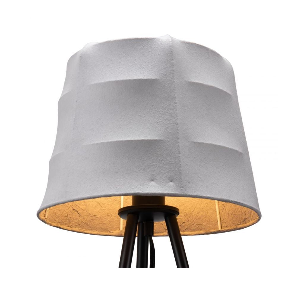 LAMP ZUO MOZZI | Room Table Lamp | Grey | Powder Coated Steel | Poly Linen Rayon | Inside | Room Waiting Room Bedroom Decorative Home Interior Decoration Lamp Ilumination Modern Light Kitchen