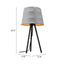 LAMP ZUO MOZZI | Room Table Lamp | Grey | Powder Coated Steel | Poly Linen Rayon | Inside | Room Waiting Room Bedroom Decorative Home Interior Decoration Lamp Ilumination Modern Light Kitchen