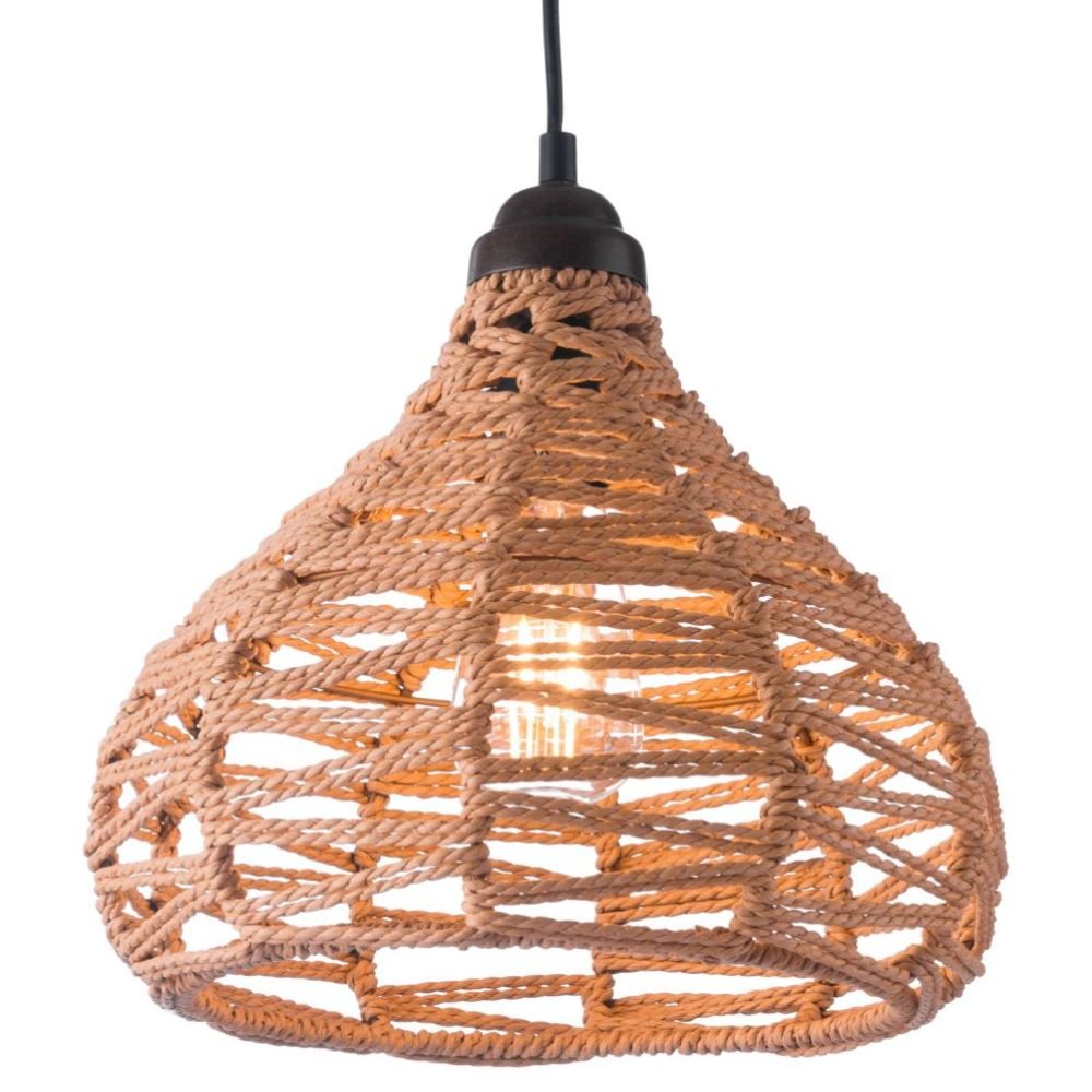 LAMP ZUO NEZZ | Ceiling Lamp for Bar Hallway Space | Natural Brown | Powder-Coated Steel | Inside Bedroom Waiting Room Decorative Room Home Interior Decorative Lamp Lighting Floor Lamp Modern Lamp Light Kitchen Living Room Bedroom
