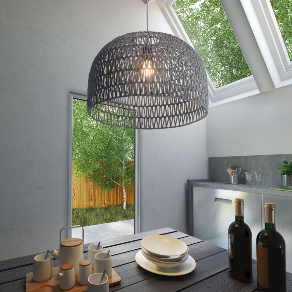 LAMP ZUO PARADISE | Ceiling Light for Dining Room Restaurant Spa | Gray | Powder-Coated Steel Paper | Inside Bedroom Waiting Room Decorative Room Home Interior Decorative Lamp Lighting Floor Lamp Modern Lamp Light Kitchen Living Room Bedroom Set