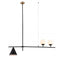LAMP ZUO RICHIZA | Ceiling Light for Dining Room | Black | Steel Frosted Glass | Inside Bedroom Waiting Room Decorative Room Home Interior Decorative Lamp Lighting Floor Lamp Modern Lamp Light Kitchen Living Room Bedroom