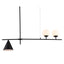 LAMP ZUO RICHIZA | Ceiling Light for Dining Room | Black | Steel Frosted Glass | Inside Bedroom Waiting Room Decorative Room Home Interior Decorative Lamp Lighting Floor Lamp Modern Lamp Light Kitchen Living Room Bedroom