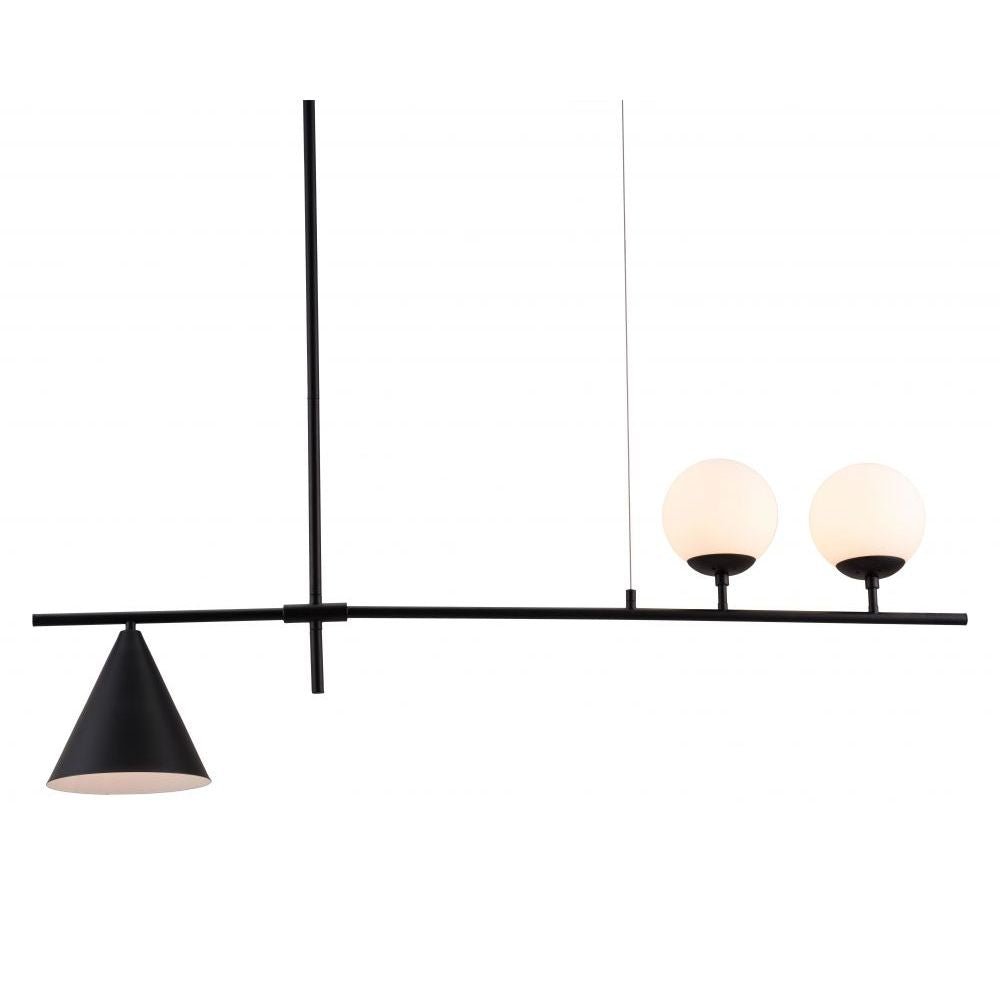 LAMP ZUO RICHIZA | Ceiling Light for Dining Room | Black | Steel Frosted Glass | Inside Bedroom Waiting Room Decorative Room Home Interior Decorative Lamp Lighting Floor Lamp Modern Lamp Light Kitchen Living Room Bedroom