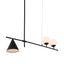 LAMP ZUO RICHIZA | Ceiling Light for Dining Room | Black | Steel Frosted Glass | Inside Bedroom Waiting Room Decorative Room Home Interior Decorative Lamp Lighting Floor Lamp Modern Lamp Light Kitchen Living Room Bedroom