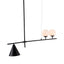 LAMP ZUO RICHIZA | Ceiling Light for Dining Room | Black | Steel Frosted Glass | Inside Bedroom Waiting Room Decorative Room Home Interior Decorative Lamp Lighting Floor Lamp Modern Lamp Light Kitchen Living Room Bedroom