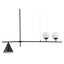 LAMP ZUO RICHIZA | Ceiling Light for Dining Room | Black | Steel Frosted Glass | Inside Bedroom Waiting Room Decorative Room Home Interior Decorative Lamp Lighting Floor Lamp Modern Lamp Light Kitchen Living Room Bedroom