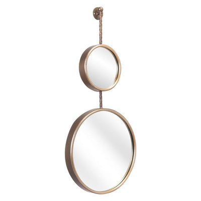 MIRROR ZUO MOTTAS | Mid-Century Modern Urban Industrial Style Wall Mirror | Gold | Painted steel | Inside Room Waiting Room Decorative Room Home Interior Decorative Bedroom Mirrors