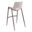 STOOL ZUO DESI 101699 | Counter Stool for Kitchen Dining Area | Beige Walnut | 100% Polyurethane | Faux Leather | Inside | Bar Restaurant Cafetería Food Court Bar Breakfast Kitchen Bistro