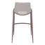 STOOL ZUO DESI 101699 | Counter Stool for Kitchen Dining Area | Beige Walnut | 100% Polyurethane | Faux Leather | Inside | Bar Restaurant Cafetería Food Court Bar Breakfast Kitchen Bistro
