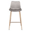 STOOL ZUO TONY 101756 | Barstool for Kitchen and Bar | Gold Gray | 100% Polyester | Fabric Velvet | Inside| Bar Restaurant Cafetería Food Court Bar Breakfast Kitchen Bistro Office Space