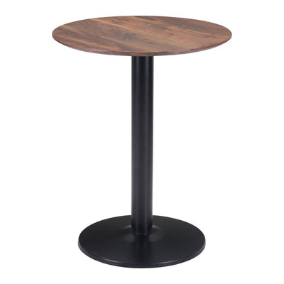 TABLE ZUO BISTRO 101740 | Alto Bistro | Black Brown | Faux Wood MDF | Powder Coated Steel | Inside | Kitchen Living Room Office Bar Area