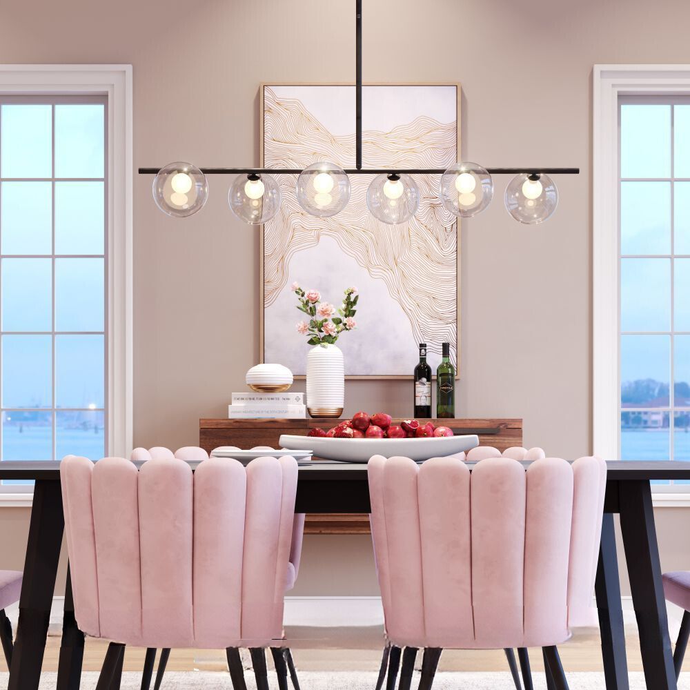 ZUO KEYOZ LAMP | Ceiling Light for Dining Room | Black | Steel Transparent Glass | Indoor Use Bedroom Waiting Room Decorative Room Home Interior Decorative Lamp Lighting Floor Lamp Modern Lamp Light Kitchen Living Room Bedroom Set