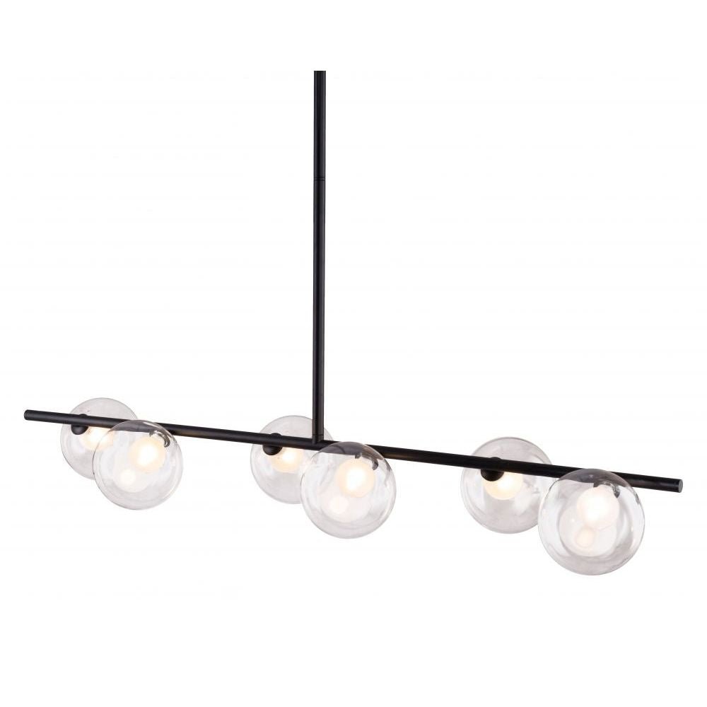 ZUO KEYOZ LAMP | Ceiling Light for Dining Room | Black | Steel Transparent Glass | Indoor Use Bedroom Waiting Room Decorative Room Home Interior Decorative Lamp Lighting Floor Lamp Modern Lamp Light Kitchen Living Room Bedroom
