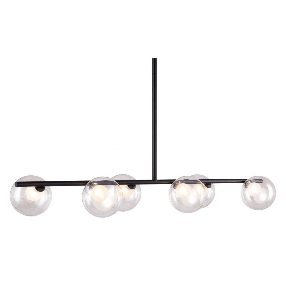 ZUO KEYOZ LAMP | Ceiling Light for Dining Room | Black | Steel Transparent Glass | Indoor Use Bedroom Waiting Room Decorative Room Home Interior Decorative Lamp Lighting Floor Lamp Modern Lamp Light Kitchen Living Room Bedroom