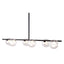 ZUO KEYOZ LAMP | Ceiling Light for Dining Room | Black | Steel Transparent Glass | Indoor Use Bedroom Waiting Room Decorative Room Home Interior Decorative Lamp Lighting Floor Lamp Modern Lamp Light Kitchen Living Room Bedroom