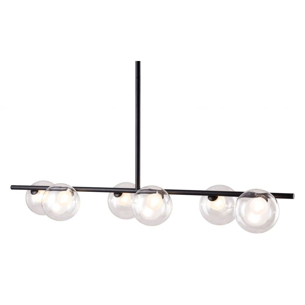 ZUO KEYOZ LAMP | Ceiling Light for Dining Room | Black | Steel Transparent Glass | Indoor Use Bedroom Waiting Room Decorative Room Home Interior Decorative Lamp Lighting Floor Lamp Modern Lamp Light Kitchen Living Room Bedroom