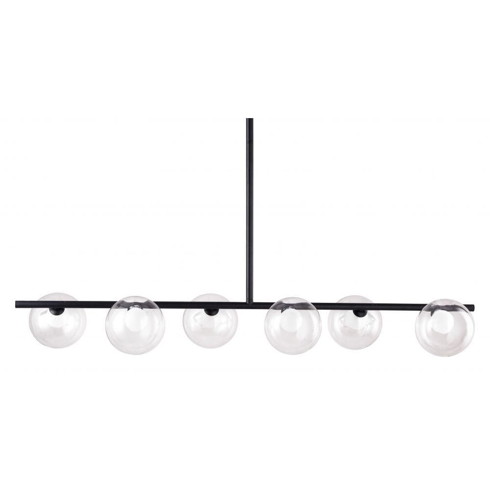 ZUO KEYOZ LAMP | Ceiling Light for Dining Room | Black | Steel Transparent Glass | Indoor Use Bedroom Waiting Room Decorative Room Home Interior Decorative Lamp Lighting Floor Lamp Modern Lamp Light Kitchen Living Room Bedroom